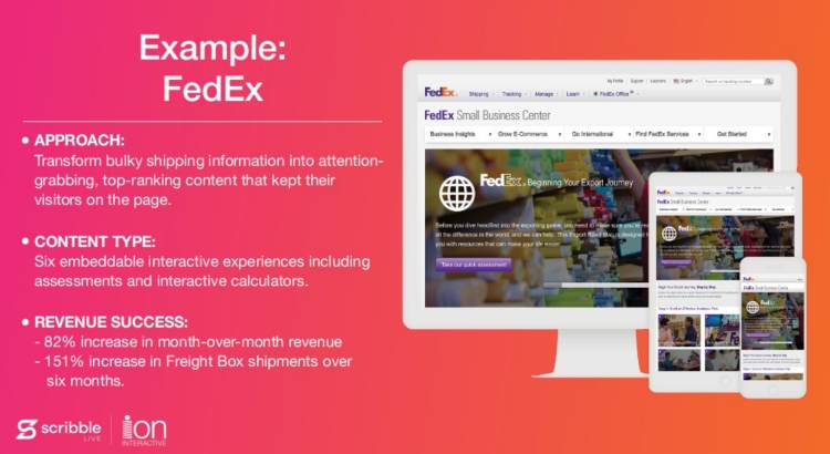 Fedex case study with interactive content
